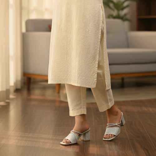 wisaal.co - Premium Silver Rhinestone Block Heel Sandals - Elegant Heel Collection