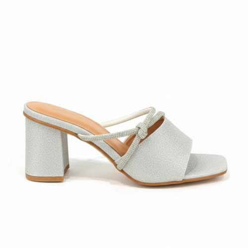 Premium Silver Rhinestone Sandals - Elegant Heel Collection by Wisaal.co - Wisaal.co