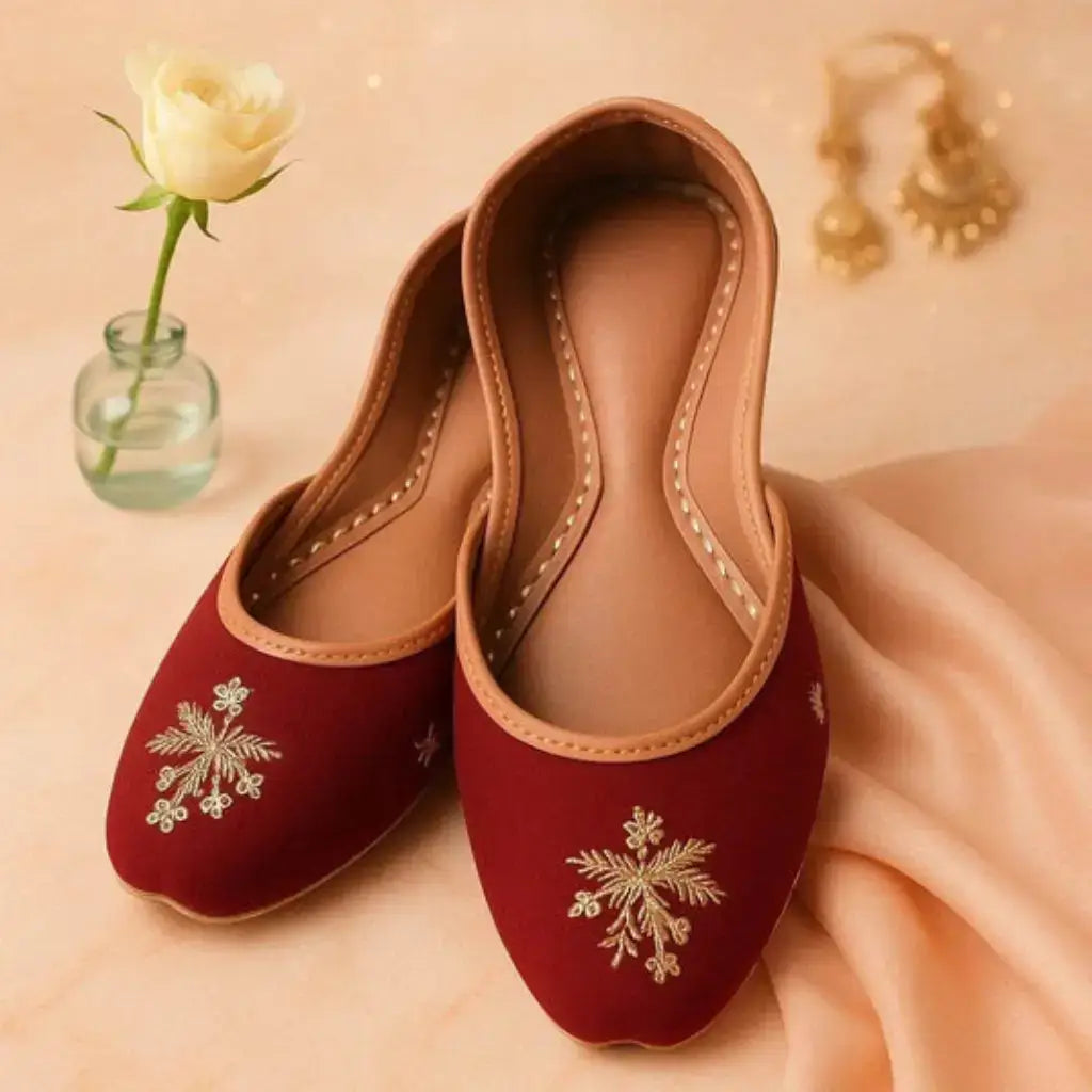 Traditional Pakistani Khussa - Handcrafted Women's Shoes