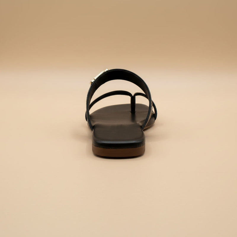 Wisaal.co™ – Premium Frost Gleam Black Flats for Effortless Comfort - Wisaal.co