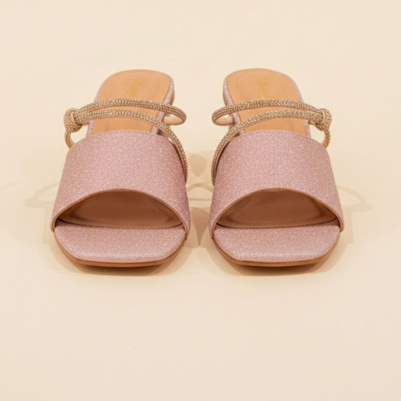 Wisaal.co™ – Sparkling Comfort with Glimmer Grace Rose Gold Heels - Wisaal.co