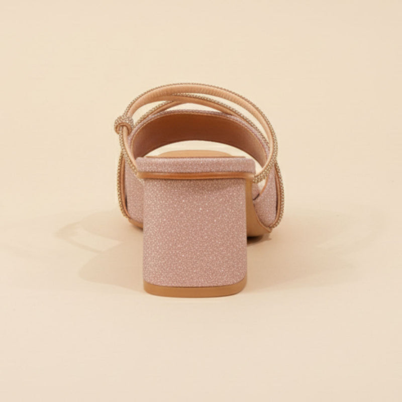 Wisaal.co™ – Sparkling Comfort with Glimmer Grace Rose Gold Heels - Wisaal.co