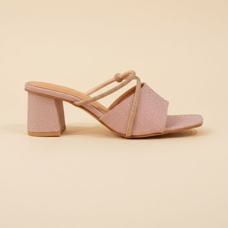 Wisaal.co™ – Sparkling Comfort with Glimmer Grace Rose Gold Heels - Wisaal.co