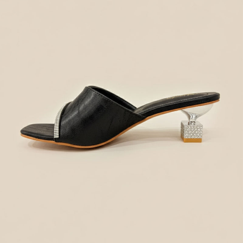 Wisaal.co™ – Elegant Zarqa Steps Black Sandals Collection for Women - Wisaal.co