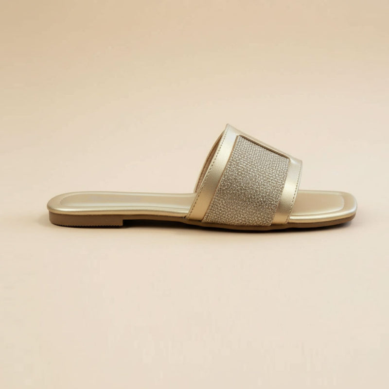 Gleam Step Golden Comfort Slippers - Wisaal.co