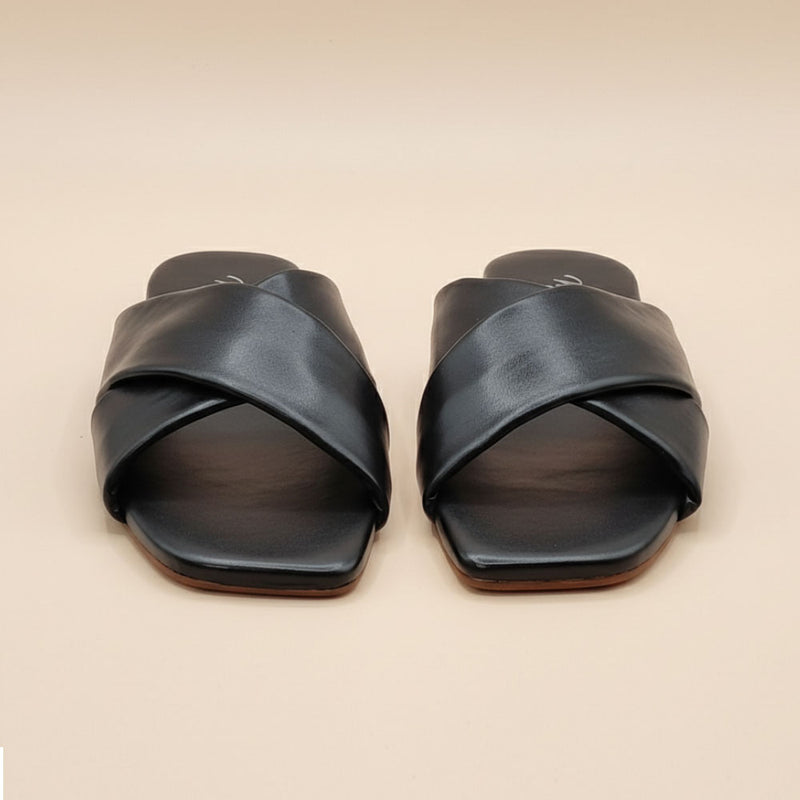 Wisaal.co™ – Latte Noir Black Flats for Professional & Casual Wear - Wisaal.co
