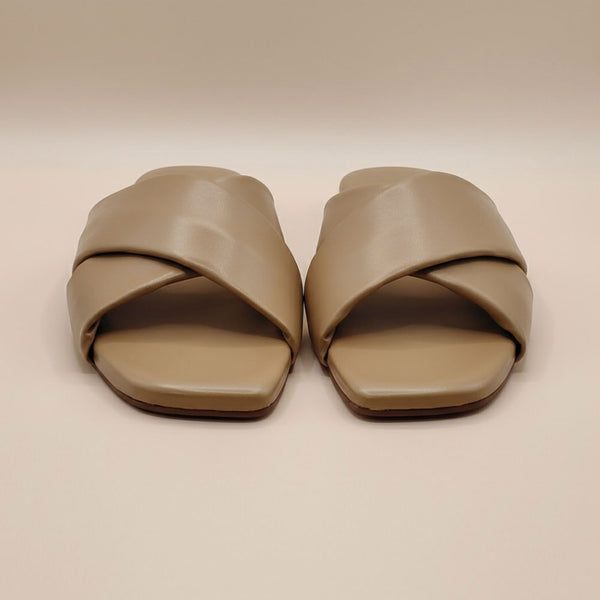 Wisaal.co™ – Stylish Latte Noir Beige Flats for Timeless Feminine Style - Wisaal.co