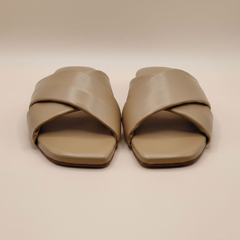 Wisaal.co™ – Stylish Latte Noir Beige Flats for Timeless Feminine Style - Wisaal.co