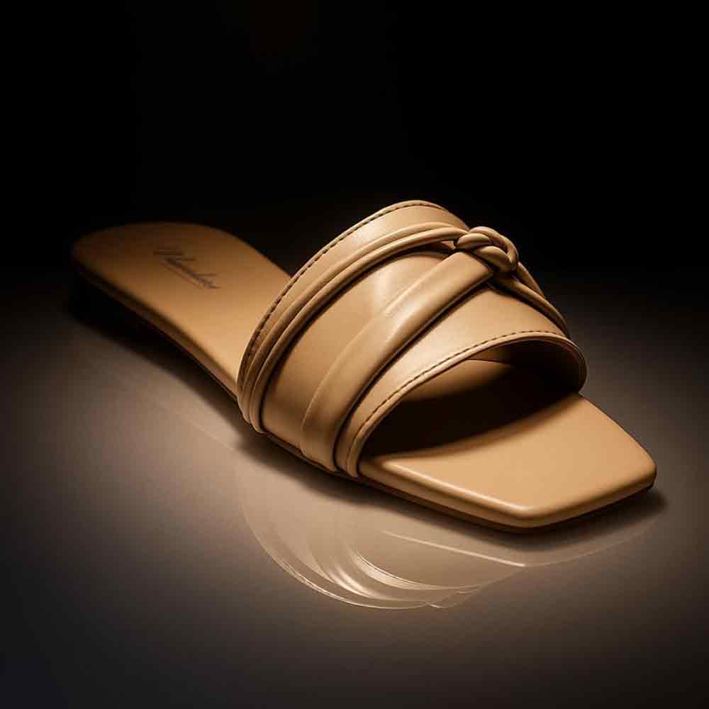 Beige Midnight Motion Flats - Gentle Dynamic Women's Shoes - wisaal.co