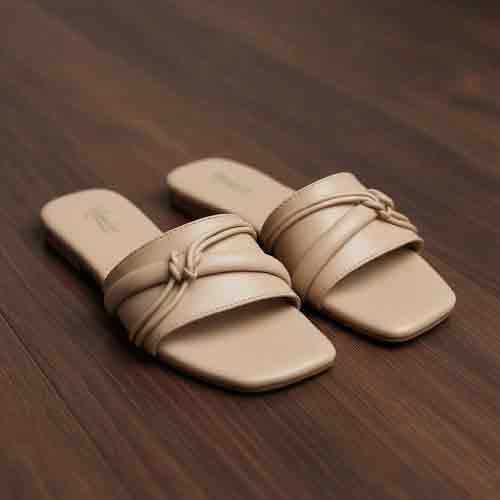 Beige Midnight Motion Flats - Gentle Dynamic Women's Shoes - wisaal.co