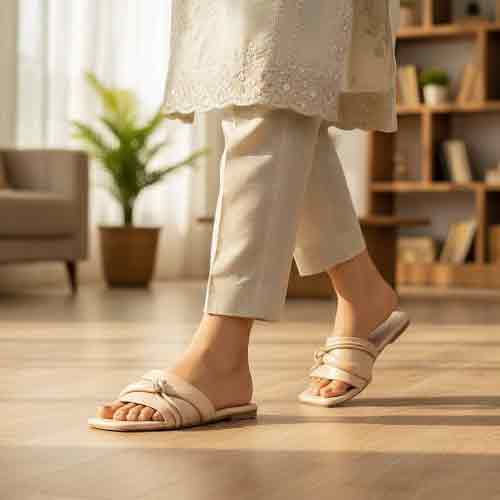 Beige Midnight Motion Flats - Gentle Dynamic Women's Shoes - wisaal.co