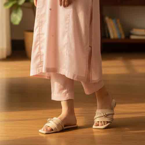 Beige Midnight Motion Flats - Gentle Dynamic Women's Shoes - wisaal.co