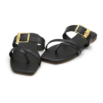 Black Frost Gleam Flats - Modern Chic Women's Shoes - wisaal.co