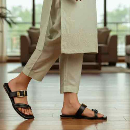 Black Frost Gleam Flats - Modern Chic Women's Shoes - wisaal.co