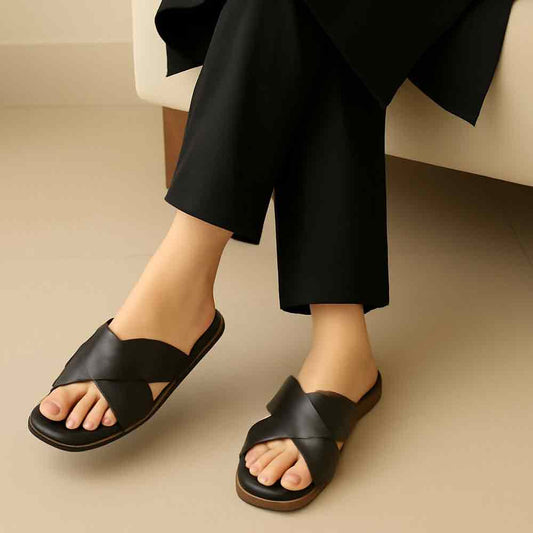 Black Latte Noir Flats - Café Sophisticated Women's Shoes - wisaal.co
