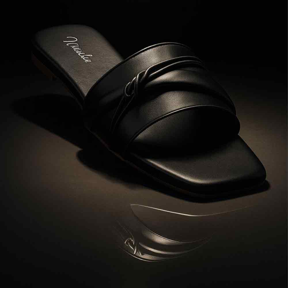 Black Midnight Motion Flats - Dynamic Women's Shoes - wisaal.co