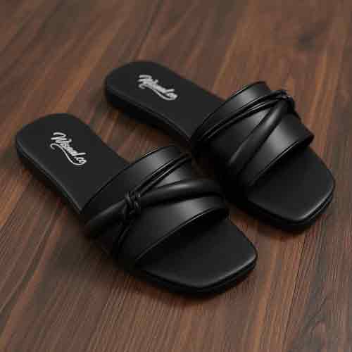 Black Midnight Motion Flats - Dynamic Women's Shoes - wisaal.co