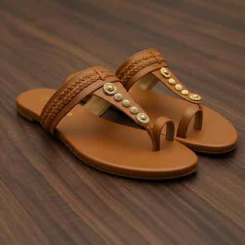 Brown Bronze Beat Flats - Urban Sophisticated Women's Shoes - wisaal.co