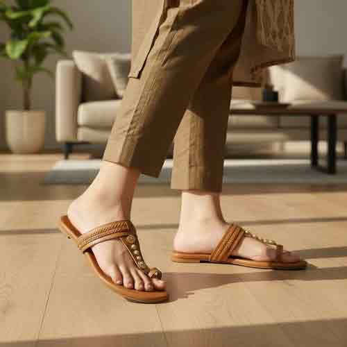 Brown Bronze Beat Flats - Urban Sophisticated Women's Shoes - wisaal.co