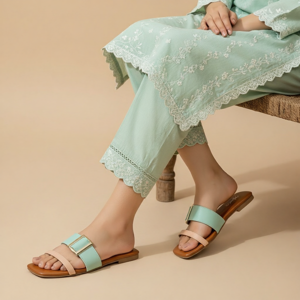 Wisaal.co™ – Comfortable Contrast Curve Flats for Modern Elegance - Wisaal.co