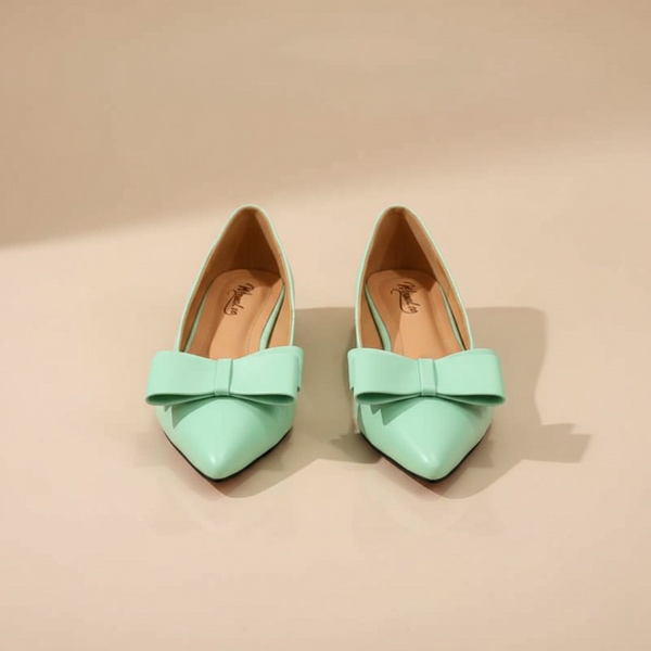 Wisaal.co™ – Stylish Mint Green Pointed Flats for Effortless Grace - Wisaal.co