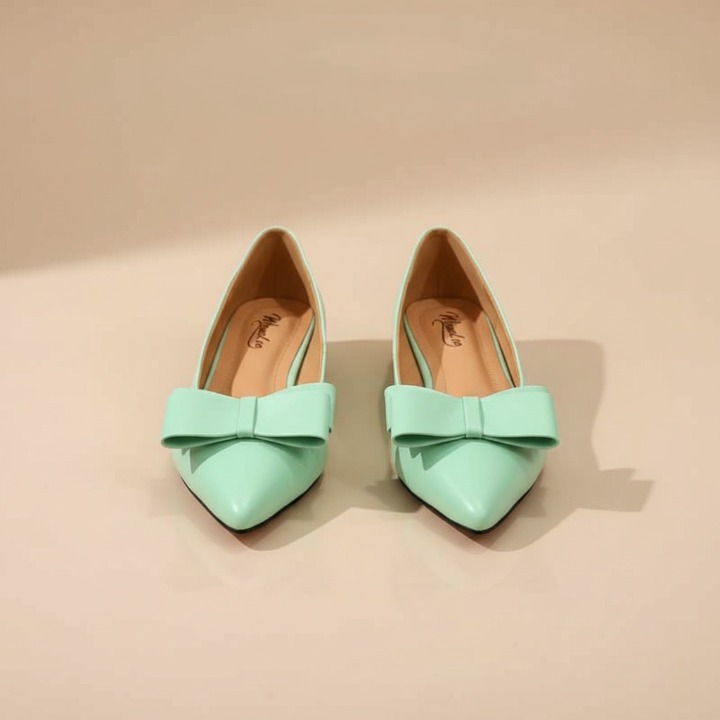 Wisaal.co™ – Stylish Mint Green Pointed Flats for Effortless Grace - Wisaal.co