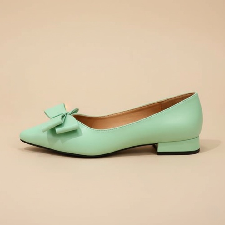 Wisaal.co™ – Stylish Mint Green Pointed Flats for Effortless Grace - Wisaal.co