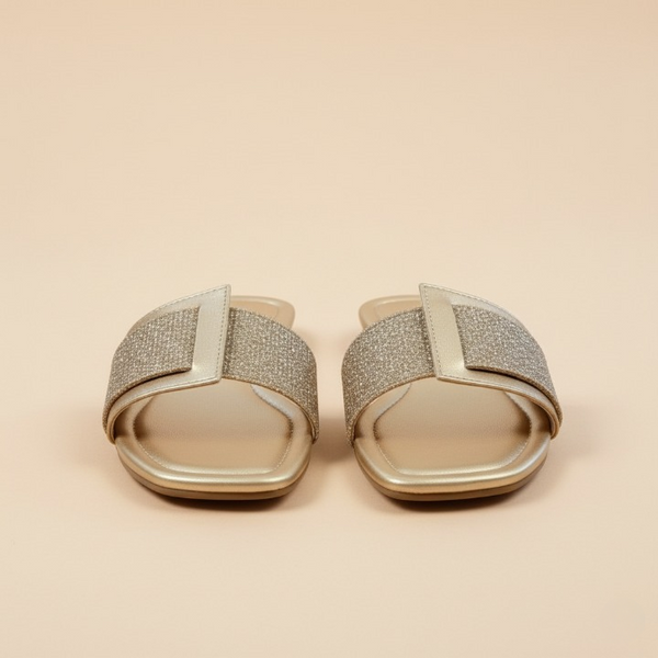 Gleam Step Golden Comfort Slippers - Wisaal.co