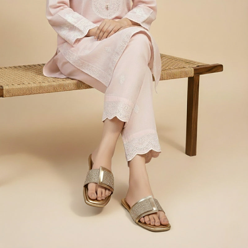 Wisaal.co™ - Gleam Step Golden Comfort Slippers - Wisaal.co