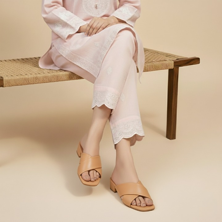 Wisaal.co™ – Stylish Latte Noir Beige Flats for Timeless Feminine Style - Wisaal.co