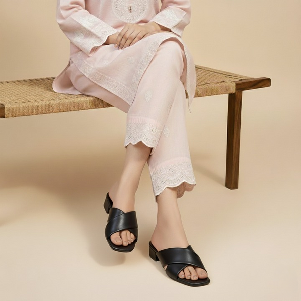 Wisaal.co™ – Latte Noir Black Flats for Professional & Casual Wear - Wisaal.co