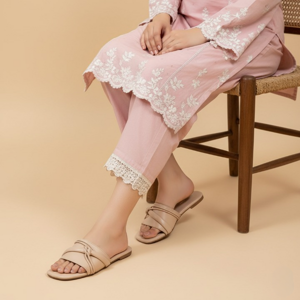 Wisaal.co™ – Midnight Motion Beige Flats for Gentle Everyday Comfort - Wisaal.co