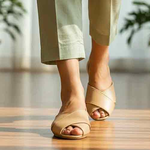 Nude Crossover Sandals - Versatile Women's Shoes - wisaal.co