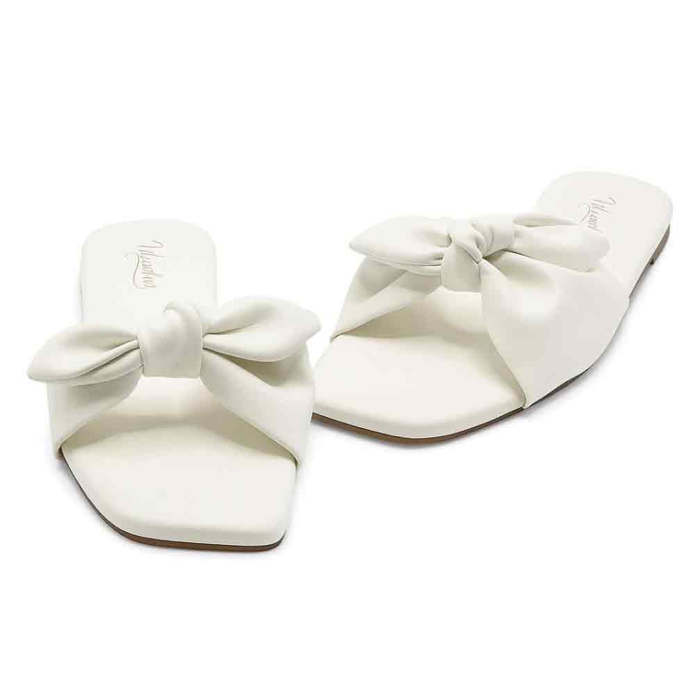 White Women's Flats - Nectar Glow Professional Shoes - wisaal.co