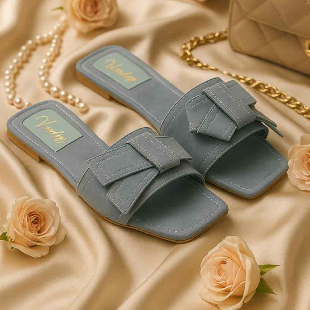 Blue Denim Cloud flats with denim-inspired design and cloud comfort