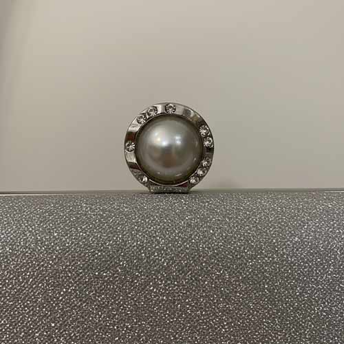 wisaal.co - Premium Silver Fabric Clutch - Evening Essential